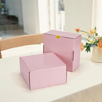HORLIMER 8x8x4 inches Shipping Boxes Set of 25, Pink Corrugated Cardboard Gift Box for Packing, Mailing, Small Business