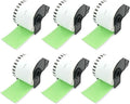 BETCKEY - Continuous Length Labels Replacement for Brother DK-2205 (2.4 in x 100 ft), Compatible with Brother QL Label Printers [6 Rolls/Continuous Labels, Green]