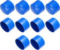 uxcell 10pcs Rubber End Caps 65mm(2.6 Inch) ID Vinyl Round End Cap Cover Screw Thread Protector Blue
