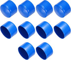 uxcell 10pcs Rubber End Caps 65mm(2.6 Inch) ID Vinyl Round End Cap Cover Screw Thread Protector Blue
