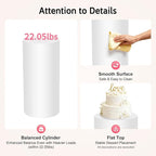 Cylinder Stands for Party, 5Pcs Round Pedestal Stand, Foldable White Round Large Columns Tables, Plinth Pillars for Parties Baby Shower Birthday Wedding Display Decoration Ceremony Art Decor