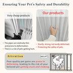 Lumizone Extra Tall Cat Gate 61.02" High Pressure Mounted Extra Wide 2025 New (17 Sizes) 1.37" Gap No Drilling Auto-Close One-Handed Operation Tall Pet Gate for Dogs(White, 61.02" H x 29.92"-59.44" W)