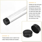 uxcell 4pcs Rubber End Caps 160mm(6 5/16 Inch) ID x 80mm(3 1/8 Inch) H Vinyl Round End Cap Cover Screw Thread Protectors Black