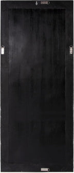 Howard Elliott Bright Silver Leaf Tall Delano Mirror, Large Self Standing Full Length Rectangular Mirror with Stepped Levels, 34 x 82 Inch