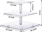 YestBuy 3 Tier Cupcake Stand - Premium Cupcake Holder - Acrylic Cupcake Tower Display - Acrylic Display for Pastry + LED Light String - Ideal for Weddings, Birthday Parties(Multicolored)