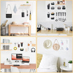 6Pcs Pegboard, Peg Board, Metal Pegboard Wall Organizer Panels Accessories, Mount Display Pegboard Kits for Walls Garage Craft Room Office Workshop, Easy Installation (White)