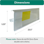 Price Tag Holder and Molding for Double Wire Cooler/Freezer Shelves | 28" Long | 1.25" High | 50 Pack | White