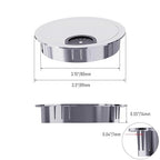 Desk Grommet 3-1/8 Inch 80mm, Zinc Alloy Computer Desk Wire Hole Cover, Office Desktop Cord Cable Hole Metal Ring, Silver Tone