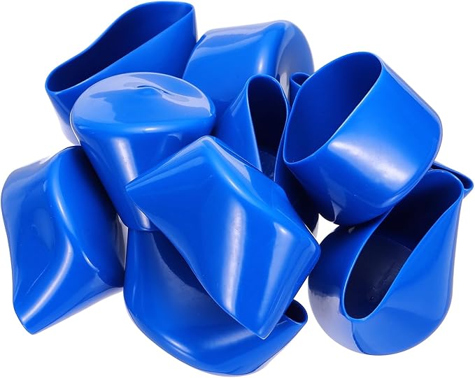uxcell 10pcs Rubber End Caps 63mm(2.5 Inch) ID Vinyl Round End Cap Cover Screw Thread Protector Blue