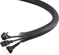 25Ft-1.5inch PET Expandable Braided Wire Sleeving,Wire Loom Cable Sleeve for TV,Computer,Home Theater,Automotive,Home Industrial,Electrical Wires,Chemical,Protect Cat from Chewing Cords,Black
