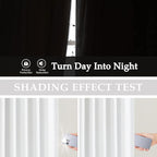Vision Home White Pinch Pleated Full Blackout Curtains Thermal Insulated Window Curtains 63 inch for Living Room Bedroom Room Darkening Pinch Pleat Drapes with Hooks Back Tab 2 Panel 40" Wx63 L