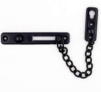 2 Pack Door Chain Lock, KINJOEK Stainless Steel Security Chain Guard with Spring Anti Theft Press Lock, Heavy Duty Polished Door Latch with Screws, Black
