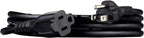 Amazon Basics Extension Cord, 6 Ft, 3 Prong Outlet Extender, Indoor Extension Cord, 13 Amps, 125V, Black