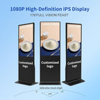 Indoor Digital Signage Display Floor Standing Advertising Kiosk Android System with WiFi HDMI/USB Input Auto AD Player (Non-Touch Screen, 49 inch)