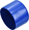 uxcell 4pcs Rubber End Caps 70mm(2 3/4") ID Vinyl Round Tube Bolt Cap Cover Screw Thread Protectors Blue, 40mm Height