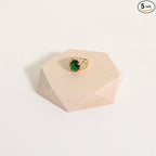 GemeShou single maple Jewelry display Tray for selling, Wooden hexagon display riser for jewelry, Jewelry retail shop display stand, photography props【maple Hexagon single Small】