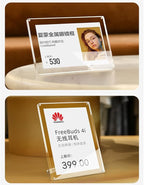 Acrylic Label Holder Price Tag Displays Sign Holder Data Card Holder Ads Display Stand (C: 100*70mm/3.94*2.76 inches)