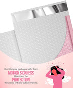 GSSUSA Light Pink Bubble Mailers 8.5X12 Inches 500 Pack, Padded Poly Bubble Mailer, Large padded Envelopes Strong Adhesion Bubble Envelopes,Self-Seal Mailing Envelopes for Small Business