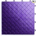 Big Floors RaceDeck CircleTrac, Interlocking Non-Slip Garage Flooring Tile, Durable, Modular, Heavy-Duty Copolymer, Easy Install (Purple, 48 Pack of 12 x 12" Tiles)