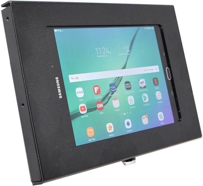 TABcare Locking Anti-Theft Metal Case for Samsung Galaxy TAB 8" 8.4" Tablet for Kiosk, POS, Store, Show Display, Time Clock (TAB S 8.4, Black)