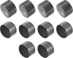 uxcell 10pcs Rubber End Caps 80mm ID Vinyl Round End Cap Cover Screw Thread Protector Dark Grey
