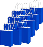 qiqee 100PCS Gift Bag with Handles Bulk Diamond Blue Paper Bags Assorted Sizes(33pcs Large 13",33pcs Medium 11",34pcs Small 8")