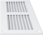 Repa Market 8x4 Inch Air Vent Cover/White Galvanized Steel Louvered Grill Cover with Mesh Screen/Wall or Ceiling Vent/Durable Flush Mount HVAC Register for Indoor and Outdoor Ventilation