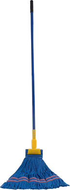 Matthew Cleaning Commercial Quick-Change Iron Mop Handle for Floor Cleaning Heavy Duty Mop Stick Replacement 60inch Jaw Clamp-Style Wet Mop Handle 6 Packs