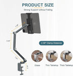 Houele Tablet Stand Holder, Adjustable Foldable Tablet Arm iPad Desk Mount with 360°Rotate Base, Phone Holder iPad Stand for Desk and Bed, Compatible with Tablets, Phones or Other 4-15.6" Device
