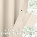 BGment Blackout Curtains - Grommet Thermal Insulated Room Darkening Bedroom and Living Room Curtains, Set of 2 Panels (52 x 95 Inch, Champagne)