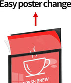 Sign Holder Floor Stand, Heavy Duty Pedestal 22×28 in Slide-In Double Sided Poster Banner Stand for Board Display (Black)