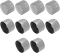 uxcell 10pcs Rubber End Caps 65mm(2.6 Inch) ID Vinyl Round End Cap Cover Screw Thread Protector Light Grey