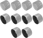 uxcell 10pcs Rubber End Caps 65mm(2.6 Inch) ID Vinyl Round End Cap Cover Screw Thread Protector Light Grey