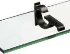 Spancraft Glass M-4.75x21-Black Monarch Glass Shelf, Black, 4.75" x 21"