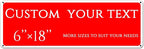 Custom Sign, street signs customized，Aluminum Weatherproof Metal Sign Multiple Sizes, Customize forSports field Business, Workplace, office, Home, Delivery Signs(6 * 18 Inch)