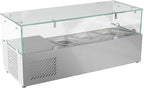 KoolMore SCDC-3P-SSL Commercial-Refrigerator, 40 Inch with Sneeze Guard, Silver