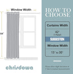 ChrisDowa Grommet Blackout Curtains for Bedroom - Thermal Insulated Room Darkening Curtains for Living Room (1 Panel Set, Black,42W x 84L)