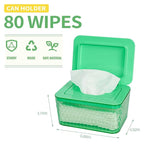 Wipes Dispenser, One-Handed Operation Wipe Holder for Baby & Adult, Seal-Designed Wipes Container for Bathroom Keep Diaper Wipes Fresh (Mint Green)