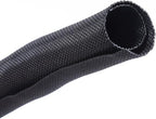 Black Braided Cable Management Sleeves Wire Loom Tubing Cord Protector Self-Wrapping (3/4"-20feet)
