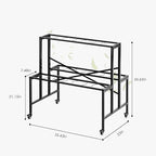 Zhongma Flower Bar Stand Display shelf with Black Buckets for Fresh and Diy flowers Bouquet Rack Organizer Heavy Duty Flower Bucket Stand with Wheels