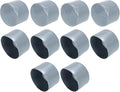 uxcell 10pcs Rubber End Caps 60mm(2.4") ID Vinyl Round End Cap Cover Screw Thread Protectors Grey