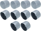 uxcell 10pcs Rubber End Caps 60mm(2.4") ID Vinyl Round End Cap Cover Screw Thread Protectors Grey