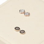Oirlv Microfiber Jewelry Stud Earring tray Display Tray Earring Display Organizer Tray(Beige)