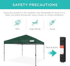 Best Choice Products 10x10ft 1-Person Setup Pop Up Canopy Tent Instant Portable Shelter w/ 1-Button Push, Case, 4 Weight Bags - Dark Green