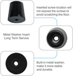 uxcell 4pcs Rubber Feet Bumper Buffer Feet Furniture Table Desk Cabinet Leg Pads Anti-slip with Metal Washer, D49x40xH50mm