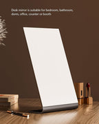 Rectangular Makeup Mirror for Desk, 12 inch Aluminum Free Standing Table Mirror, Bathroom Counter Mirror, Space Black