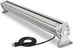 LED Work Light Bar, 80W 7200lm 5700K 40in Linear Shop Lights 35°Beam Angle Spotlight with On/Off Switch, Adjustable Bracket for Workbench, Billiard Table, Warehouse, Garage, Shop, Factory (Silver)
