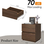 furtble Stackable 2 Drawer Dresser, Small Dressers for Closet, Modern Nightstand for Bedroom, End Table with Storage Drawer for Entryway, Beside Furniture Drawer Chest, 15.8 in, Classic Oak