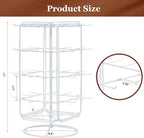 360 Rotating Earring Display Stands for Selling, 4 Tier Metal Earring Rack Holder Stand, Jewelry Display for Selling Earring Cards, Bracelets, Necklaces, KeyChains, Hair Accessories (48 Hooks)