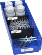 Akro-Mils 40130 Plastic Width Dividers for 4" Tall Shelf Bins Models 30130, 30138, and 30164, Custom Storage Inserts for Tools, Crafts & Supplies, 24-Pack, Black